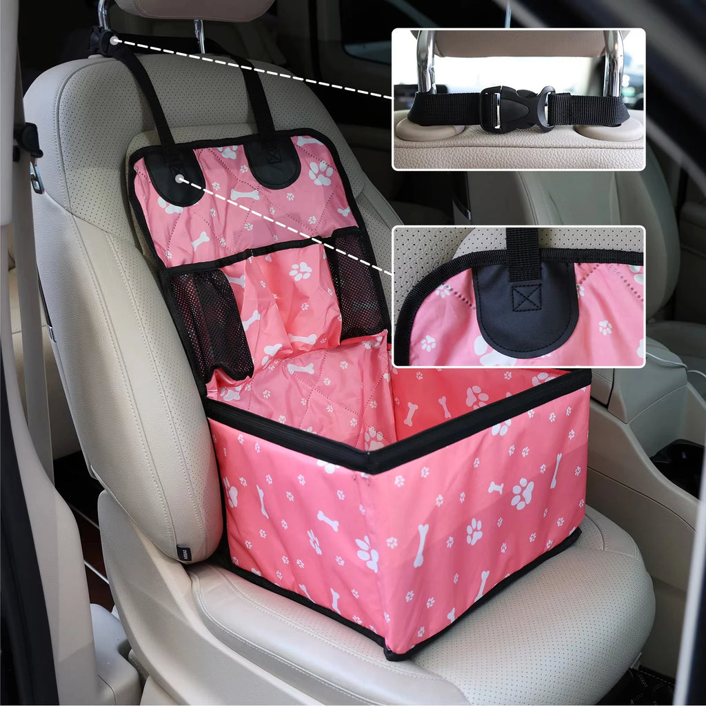 New Dog Car Seat with Storage Pockets,Scratch Proof Durable Pet Booster Car Front Seat for Small Medium Dog 강아지 가방