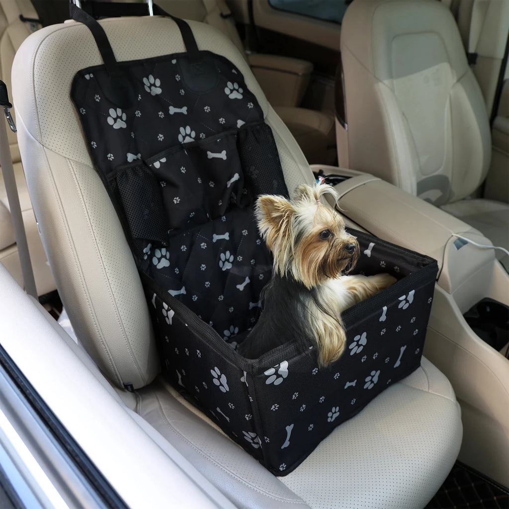 New Dog Car Seat with Storage Pockets,Scratch Proof Durable Pet Booster Car Front Seat for Small Medium Dog 강아지 가방