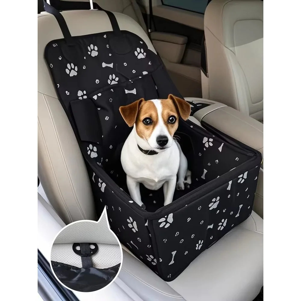 New Dog Car Seat with Storage Pockets,Scratch Proof Durable Pet Booster Car Front Seat for Small Medium Dog 강아지 가방