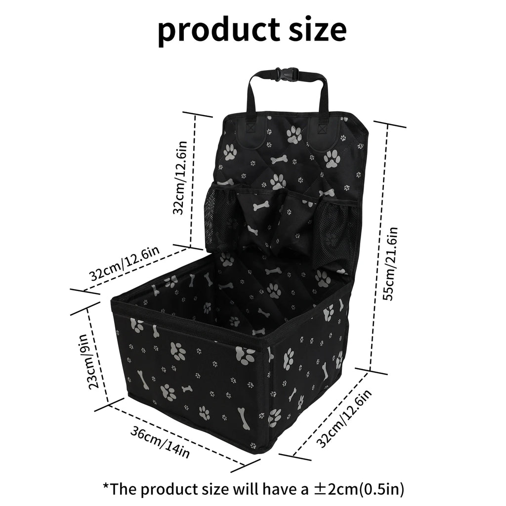 New Dog Car Seat with Storage Pockets,Scratch Proof Durable Pet Booster Car Front Seat for Small Medium Dog 강아지 가방