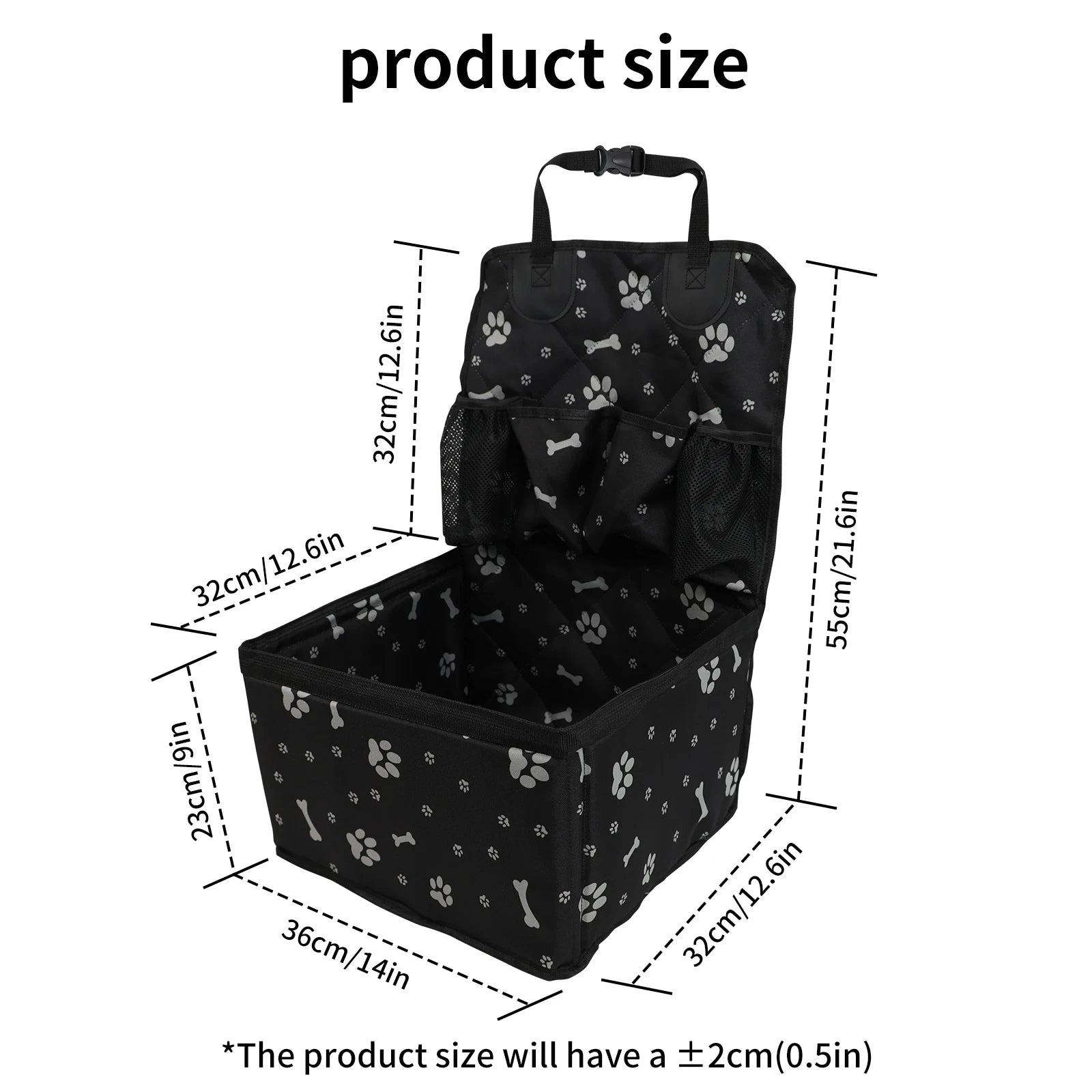 New Dog Car Seat with Storage Pockets,Scratch Proof Durable Pet Booster Car Front Seat for Small Medium Dog 강아지 가방