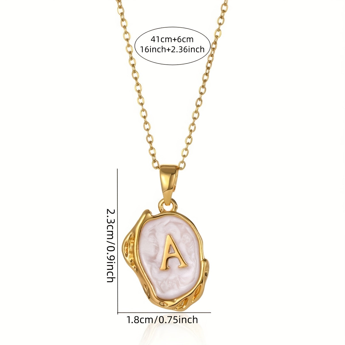 European and American Fashion O-shaped Chain Pendant with 26 Letter Elements Necklace, Women's High-end Feel, Light Luxury, Daily Wear, Party Wear, Fake Wear